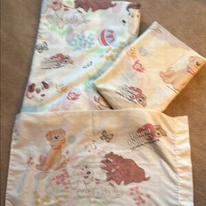 Pound Puppies 1980s vintage twin sheet set